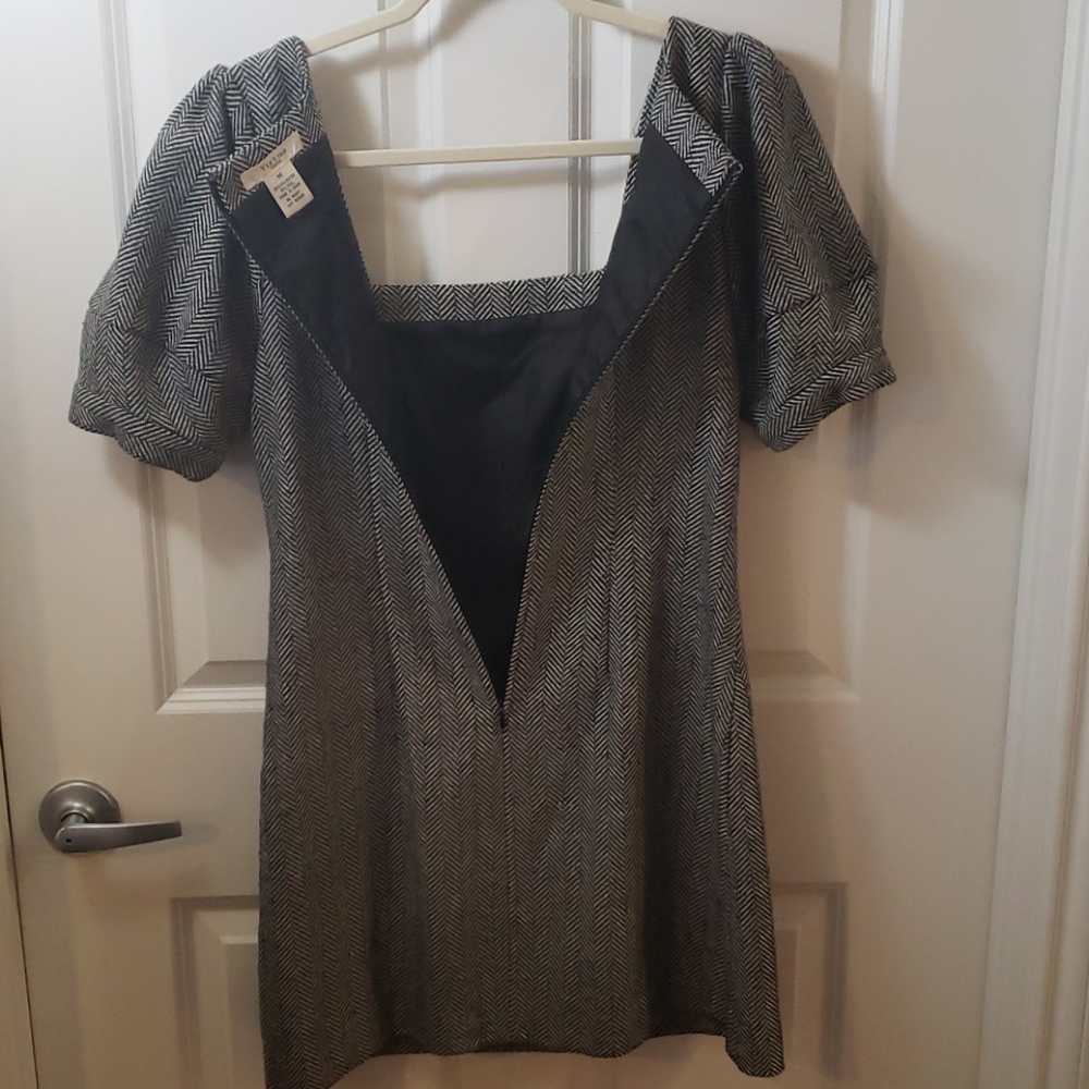 Black, White Gray Pattern Dress - image 6